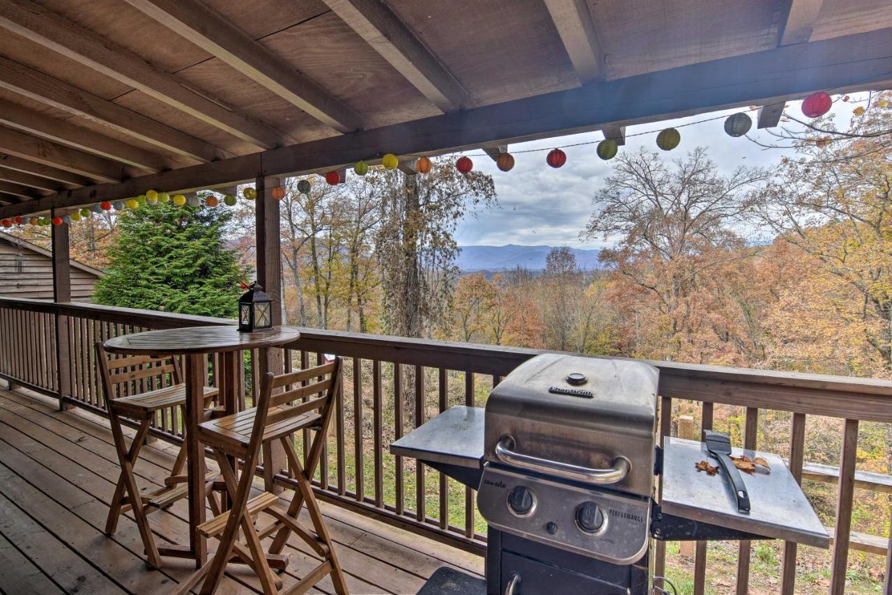 ブライソン・シティ Cozy Cabin With Hot Tub And Smoky Mountain Views!ヴィラ エクステリア 写真